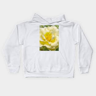 Yellow flower with vintage texture Kids Hoodie